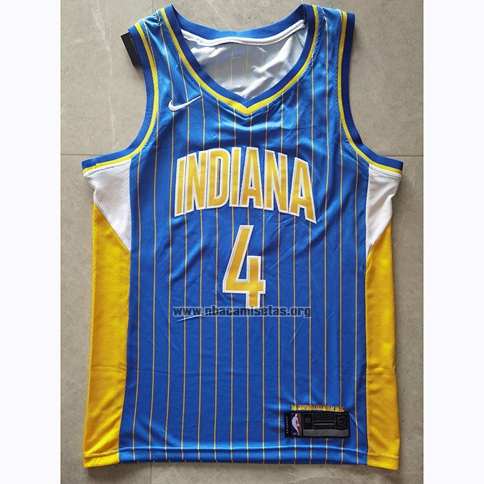 Camiseta Indiana Pacers Victor Oladipo NO 4 Ciudad 2020-21 Azul